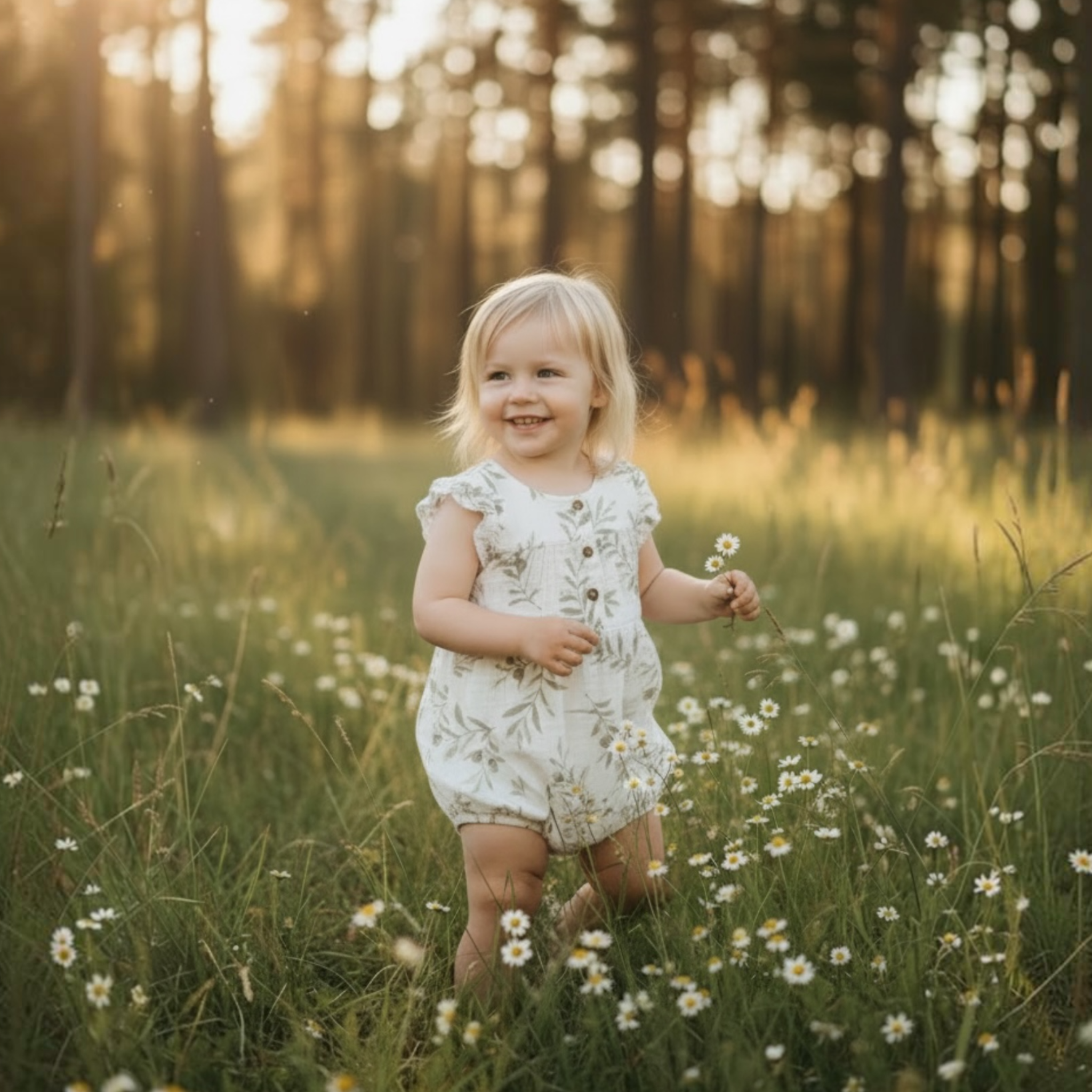 Smetanové mušelínové body s motivem oliv NEWBIE