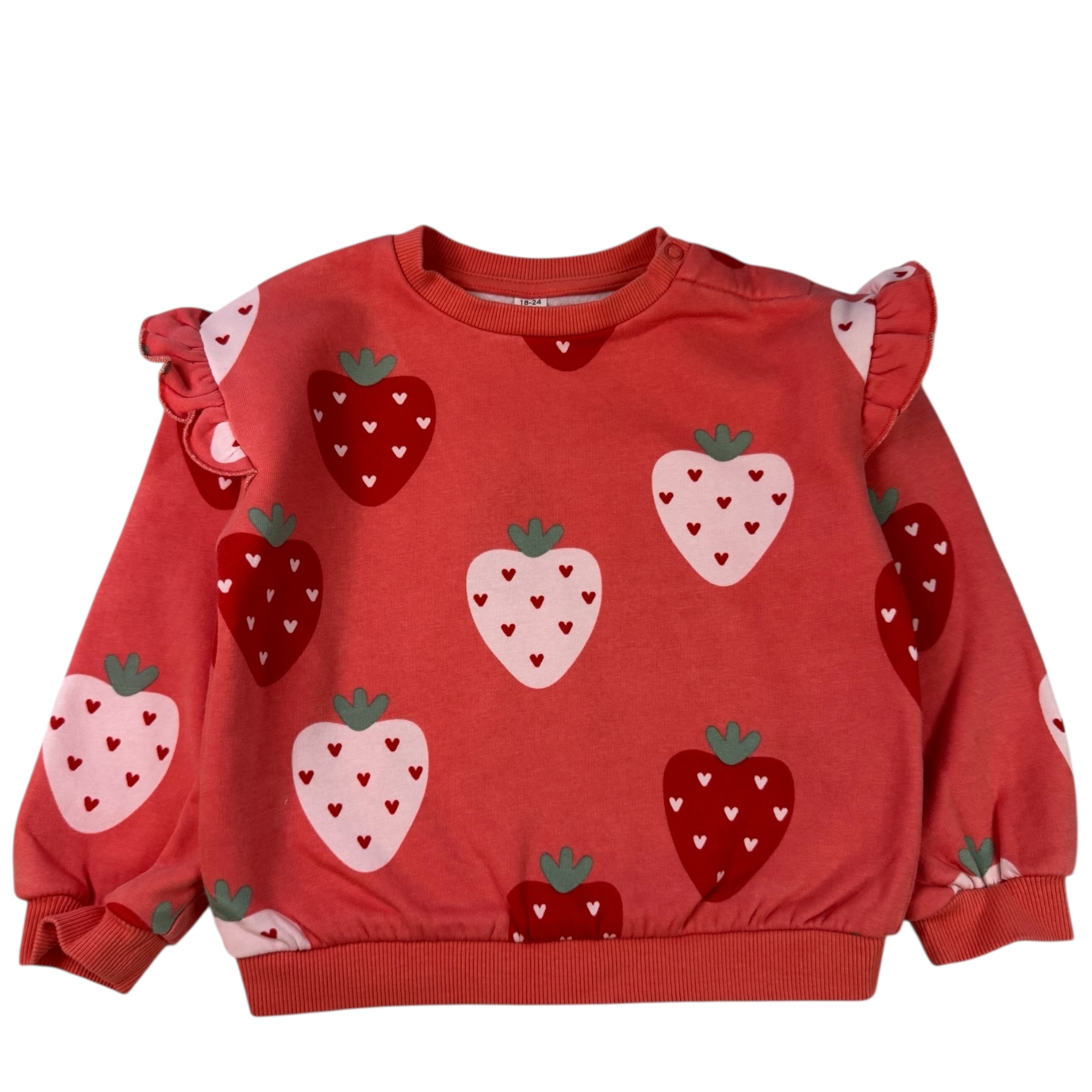 Růžová mikina s jahodami M&S