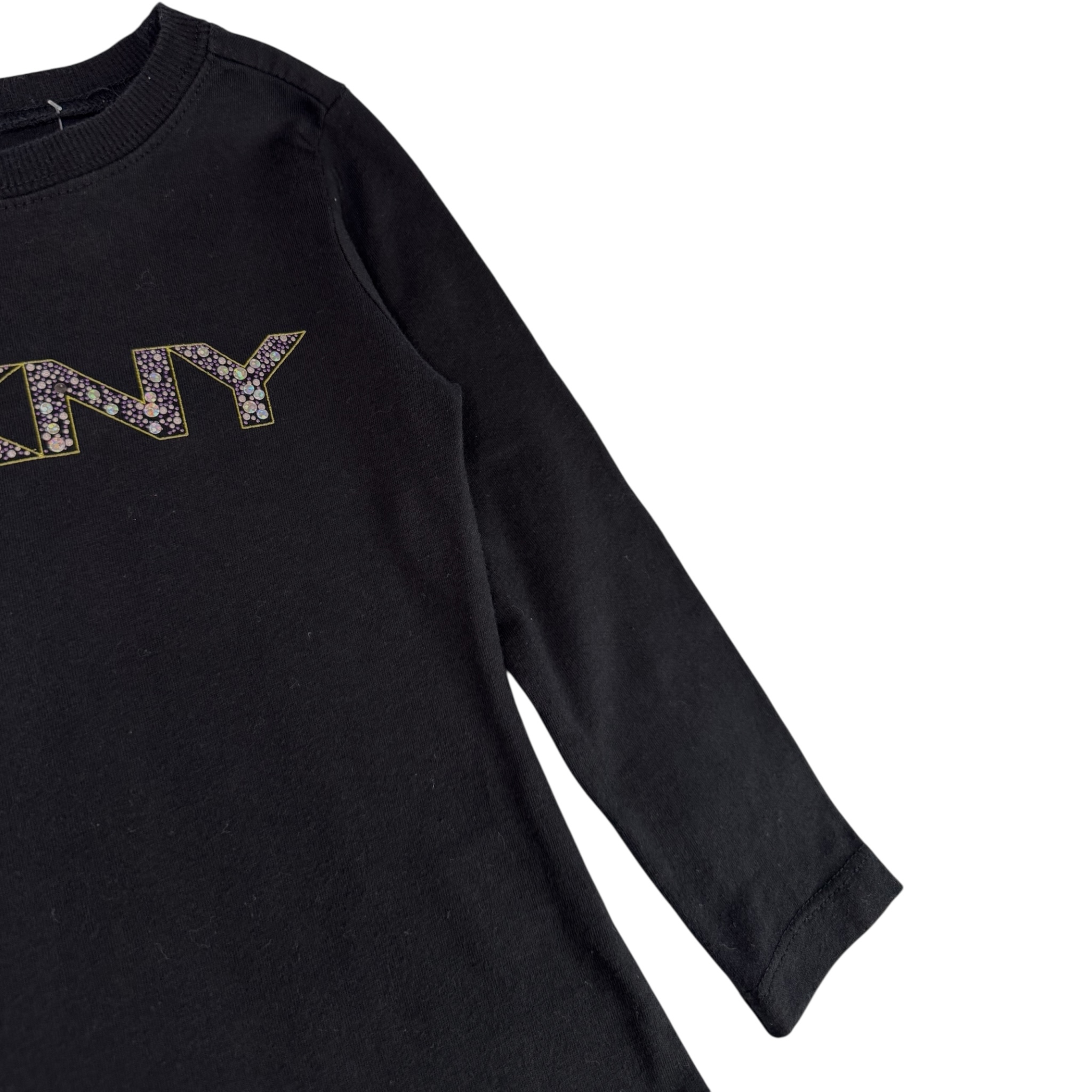 Černé triko s logem DKNY
