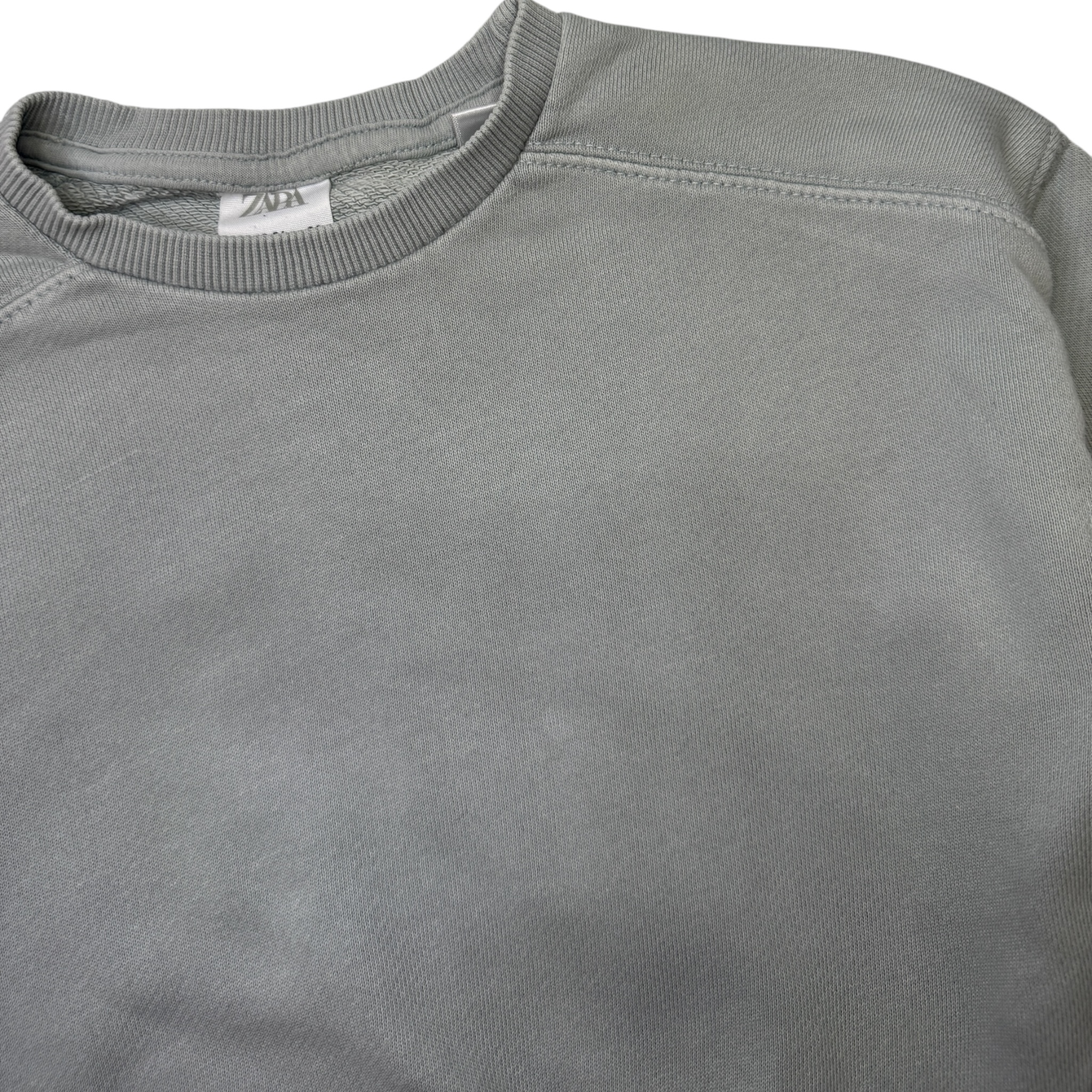 Šedomodrá oversize mikina ZARA