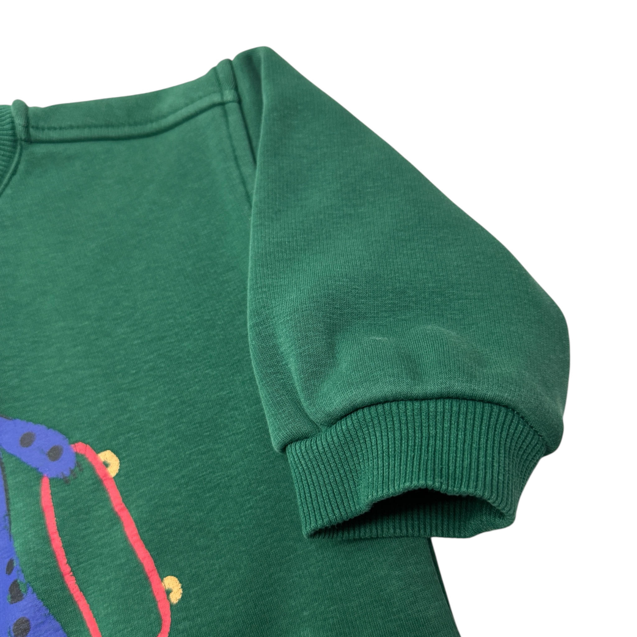 Zelená oversize zateplená mikina s leopardem Kiabi