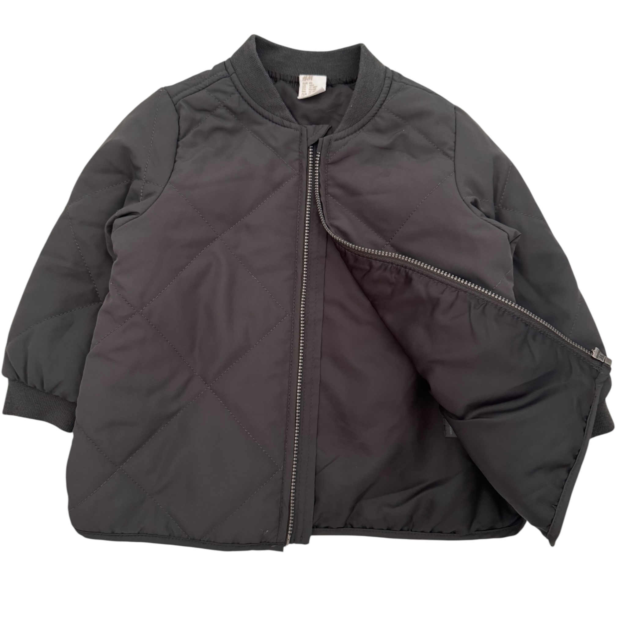 Šedý prošivaný bomber H&M