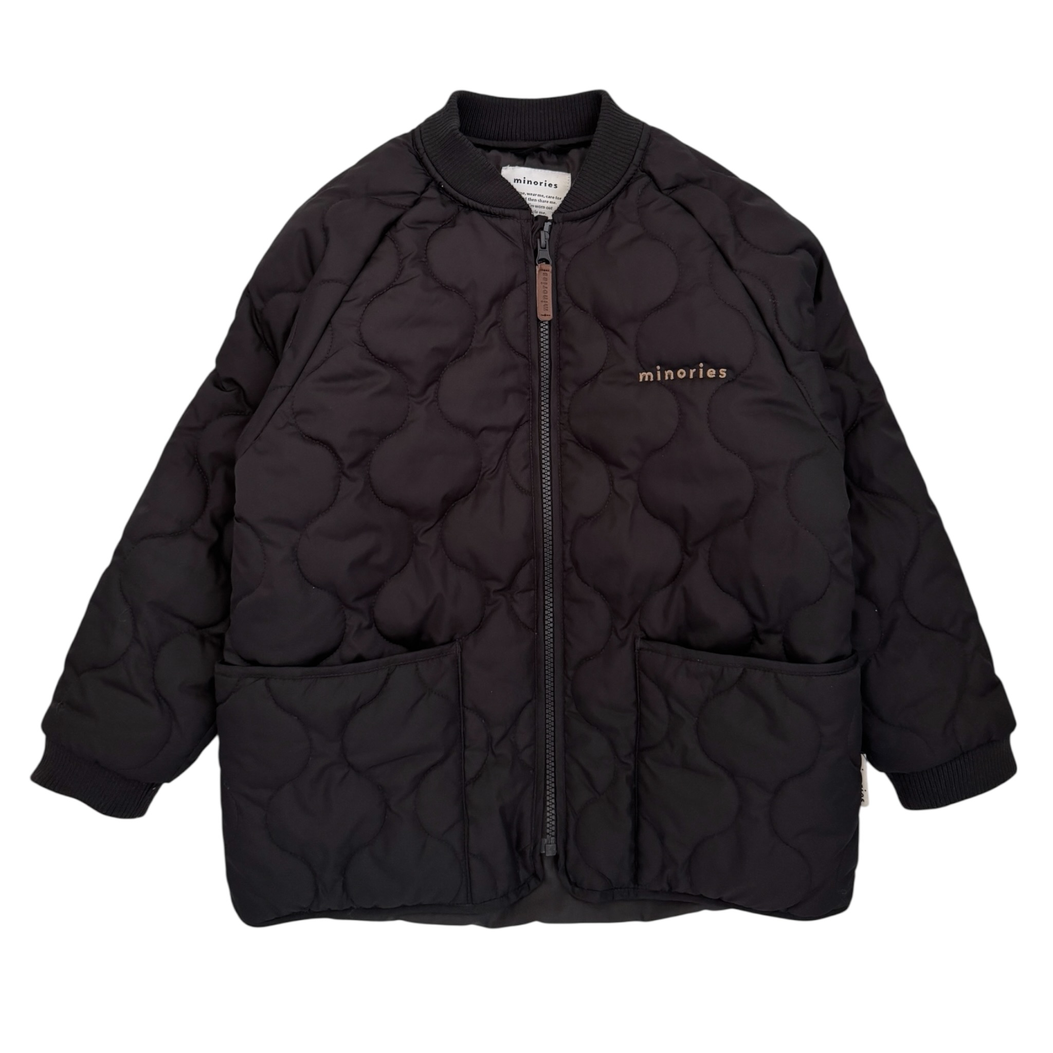 Černý prošívaná bomber Minories
