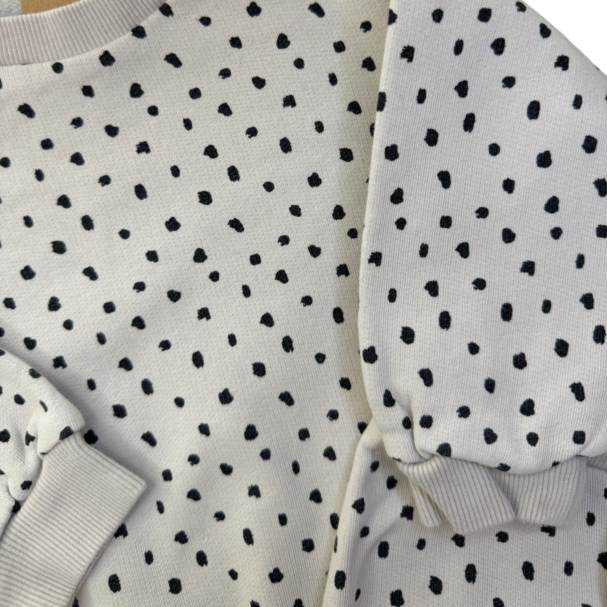 Béžová tepláková souprava mikiny a tepláků s puntíky H&M