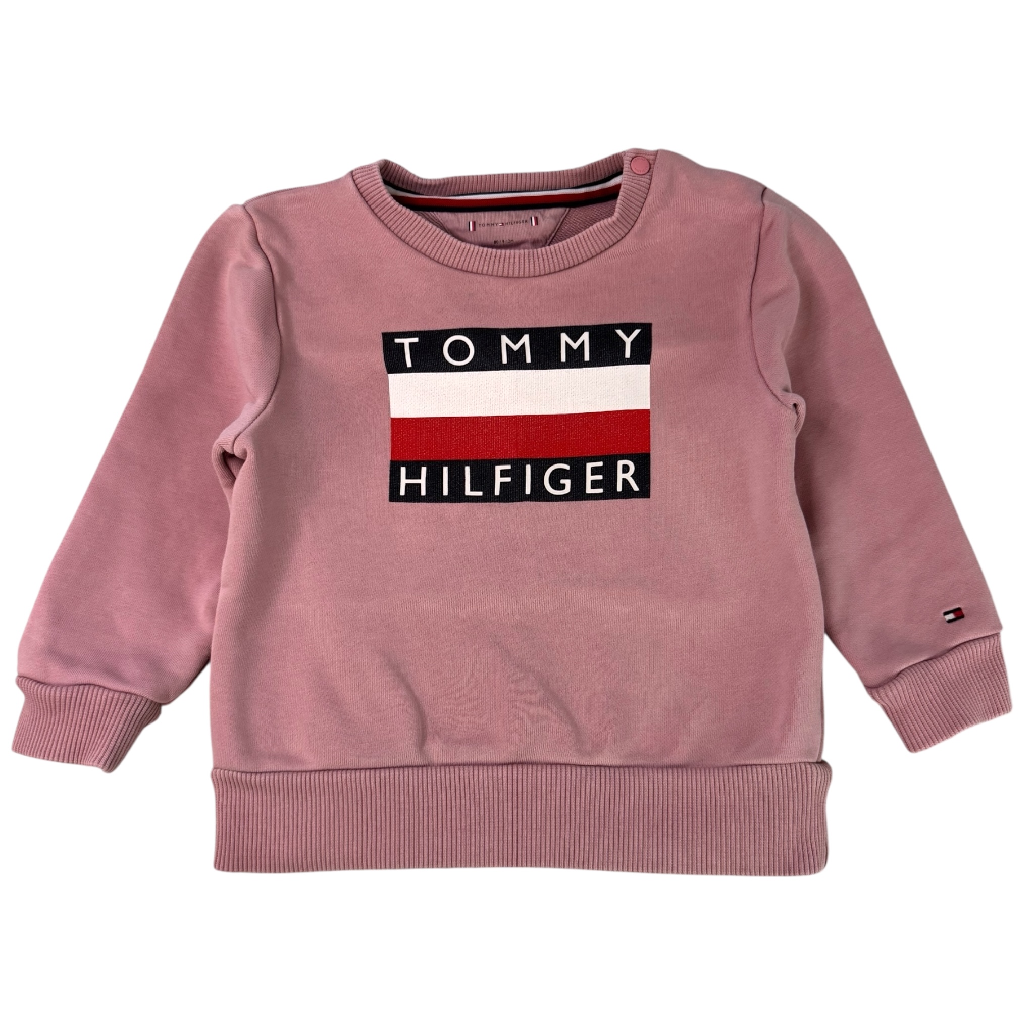 Růžový mikina s logem Tommy Hilfiger