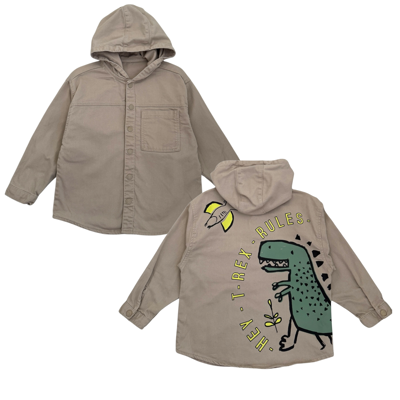 Béžová riflová košile s dinosaury George