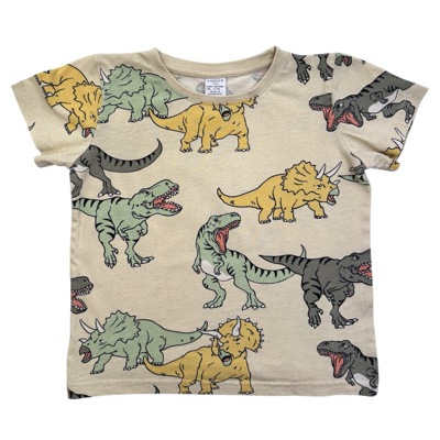 Béžové tričko s motivem dinosaurů Lindex