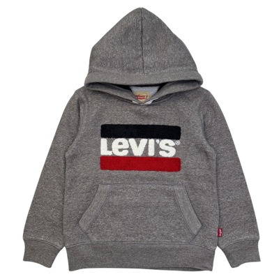 Šedá mikina s kapucí a logem Levi's