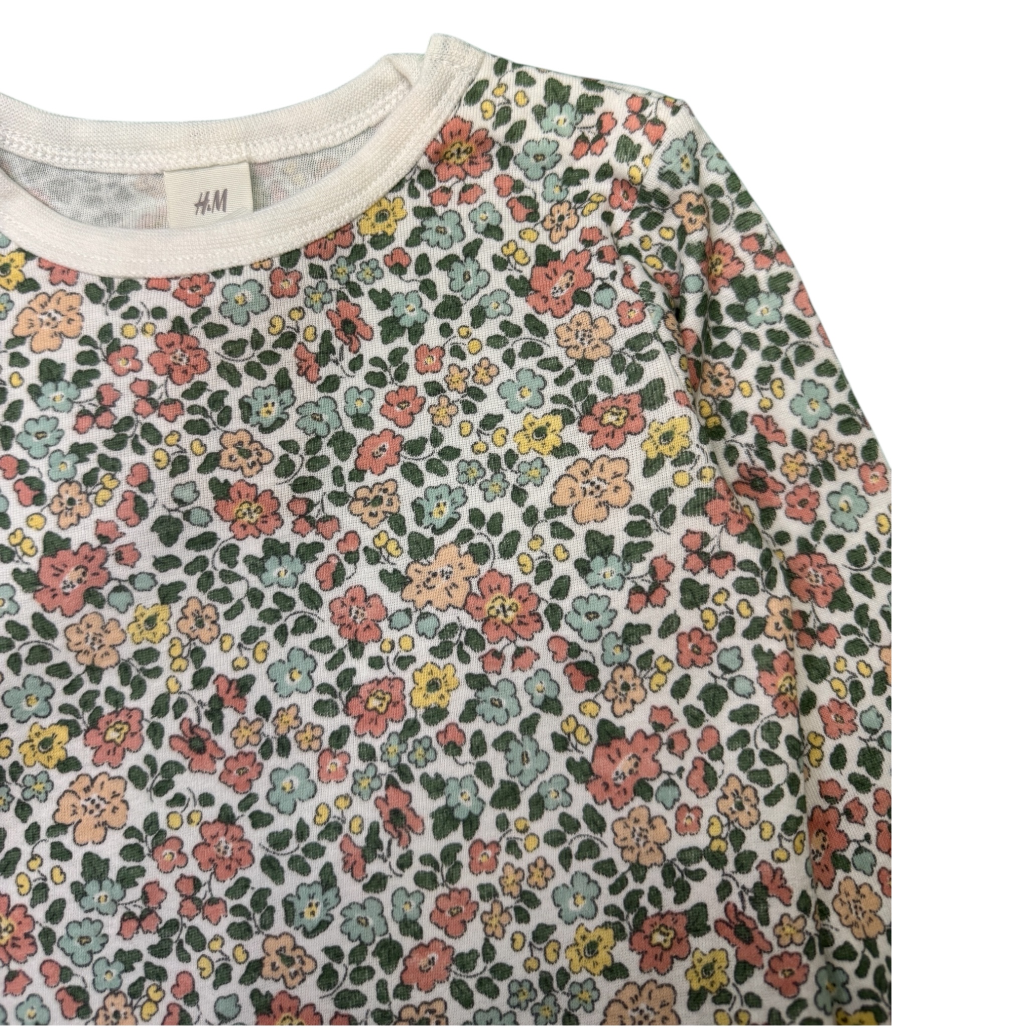 Bílé body se vzorem květin H&M