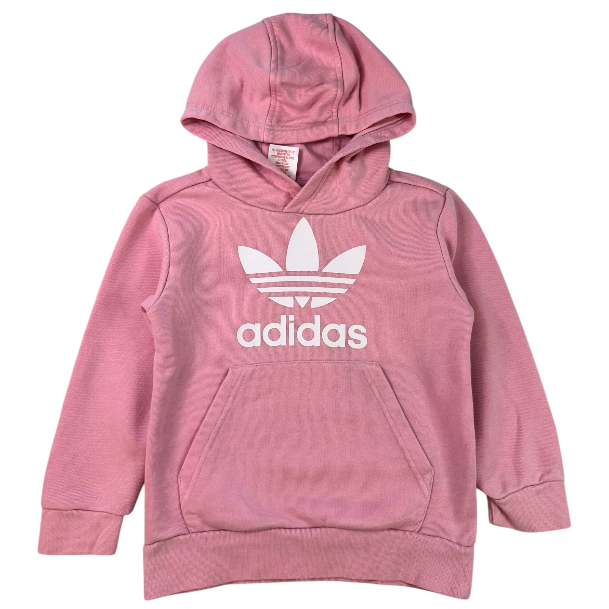 Růžová mikina s kapucí a logem ADIDAS