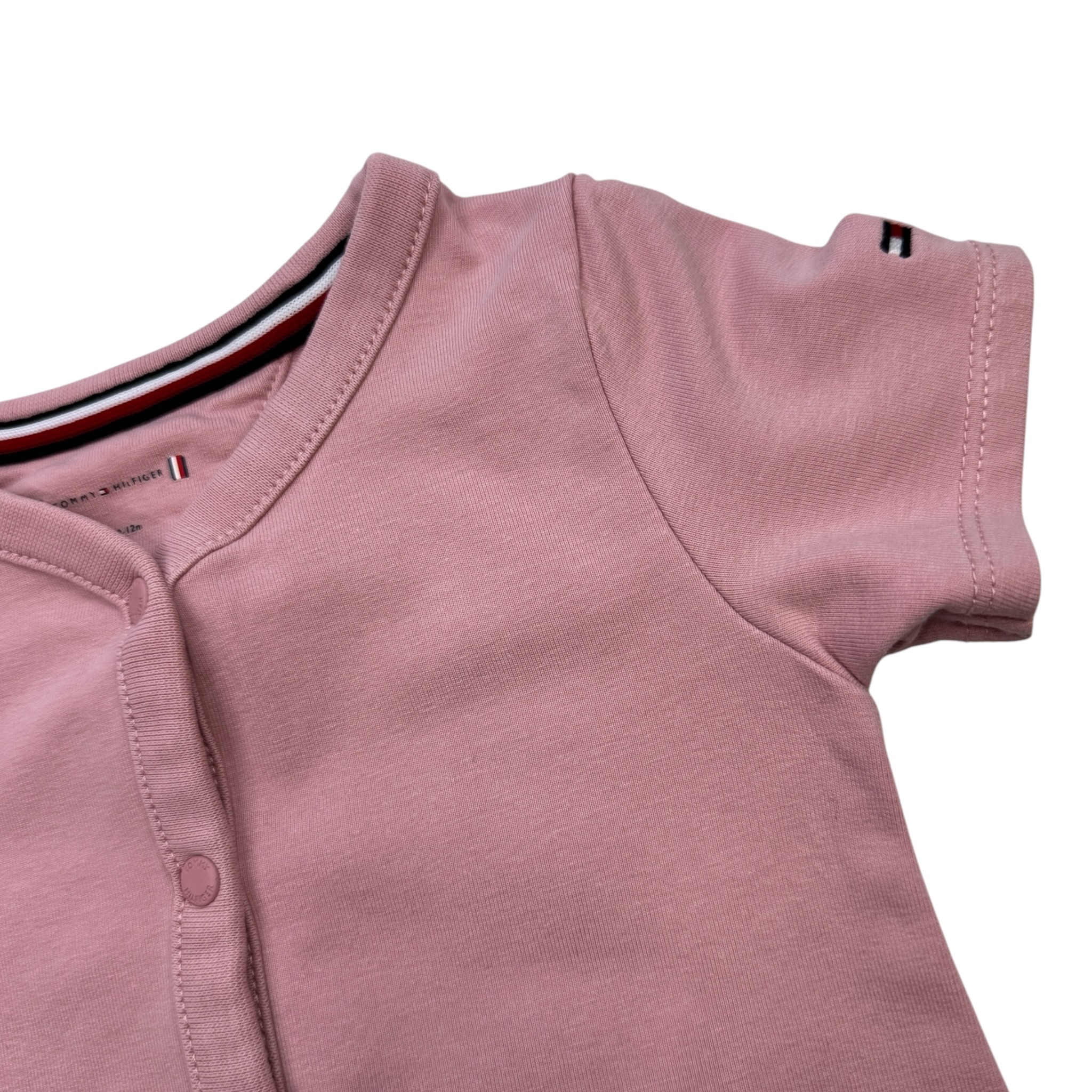 Růžový teplákový letní overal Tommy Hilfiger