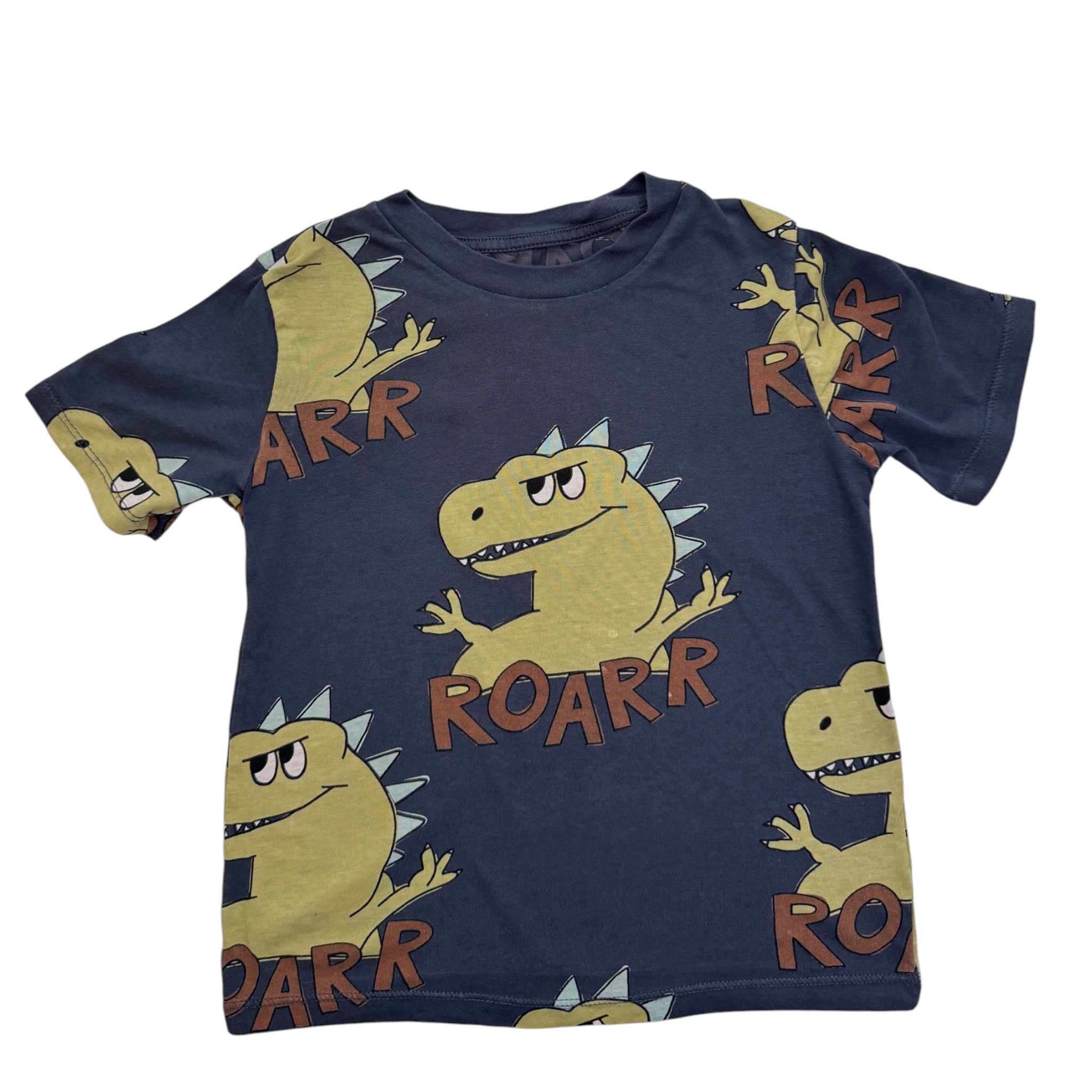 Tmavěmodré tričko s motivem dinosaura H&M