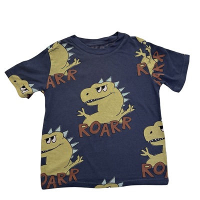 Tmavěmodré tričko s motivem dinosaura H&M