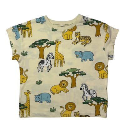 Žluté oversize tričko s motivem safari Lindex