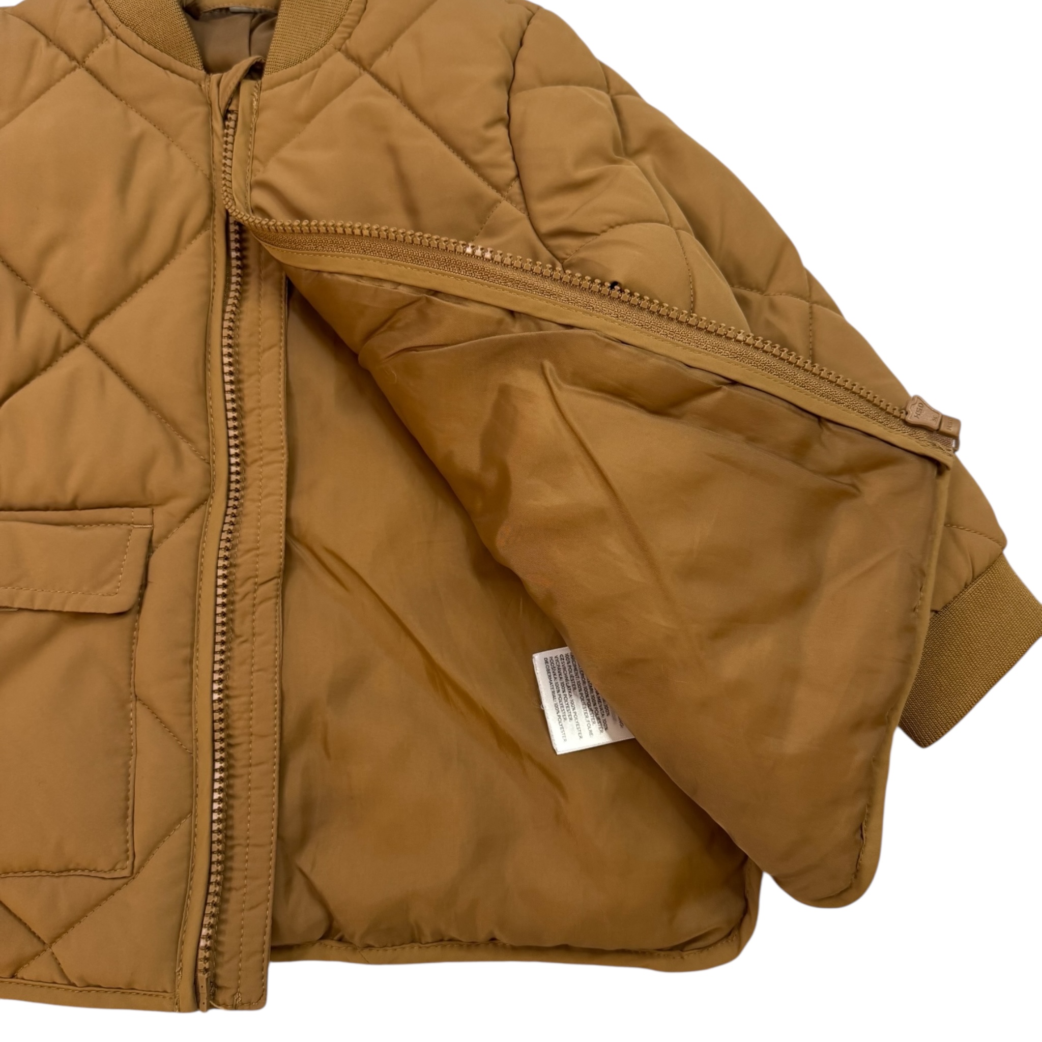Hnědý prošívaný bomber H&M