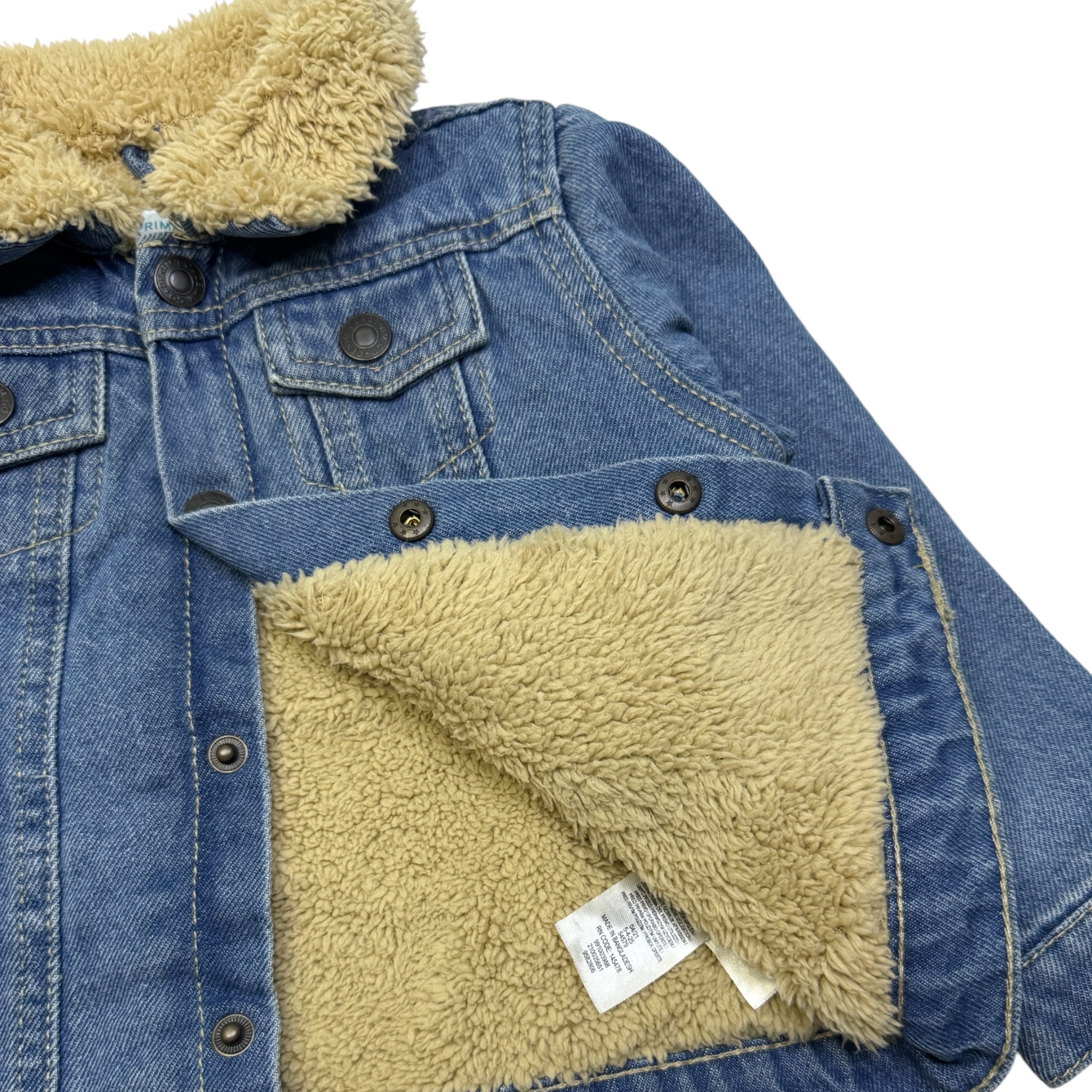 Modrá riflová bunda s kožíškem PRIMARK