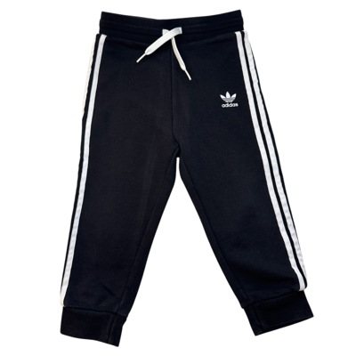 Černé tepláky s bílými pruhy ADIDAS