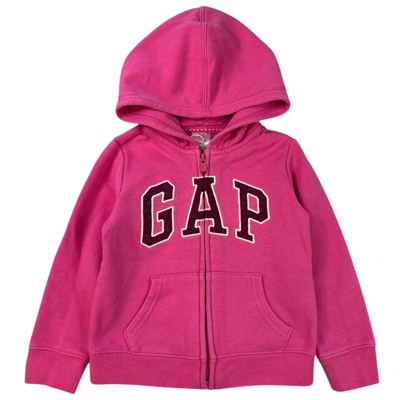 Růžová mikina na zip s kapucí GAP