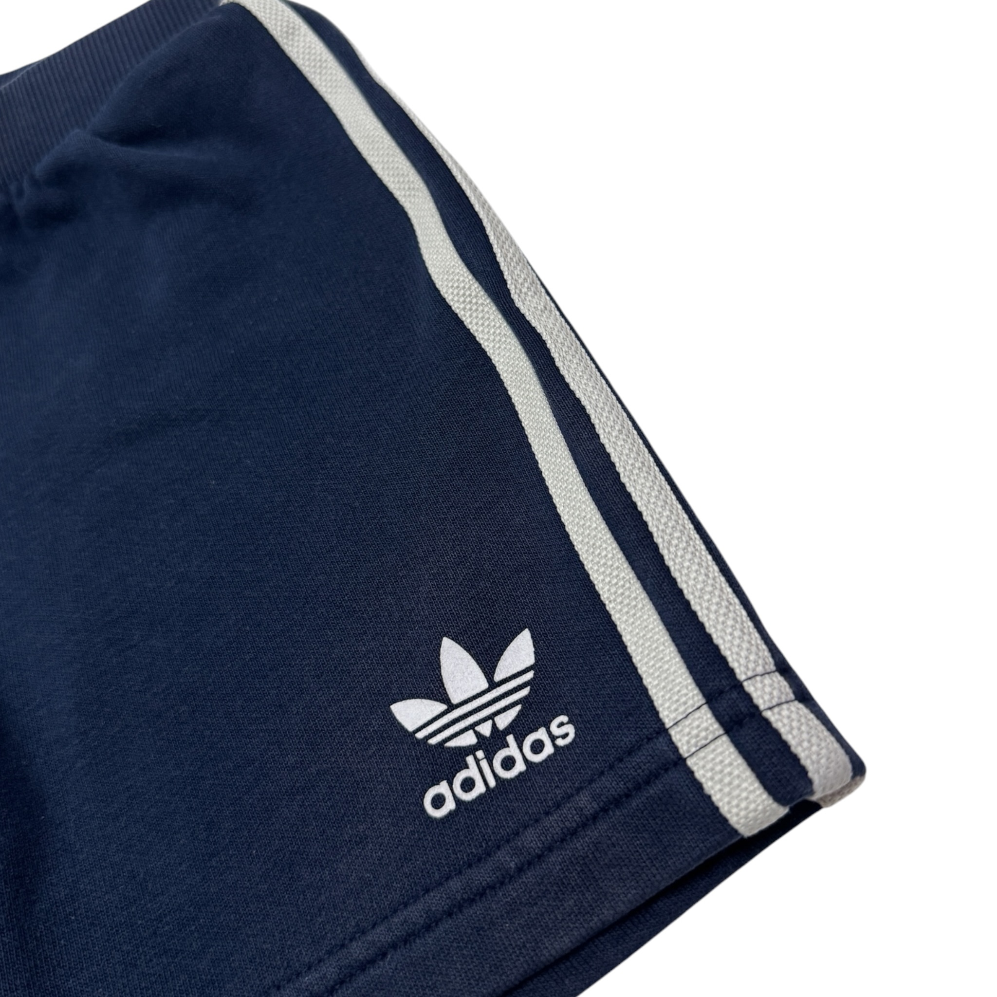 Modré teplákové kraťasy Adidas