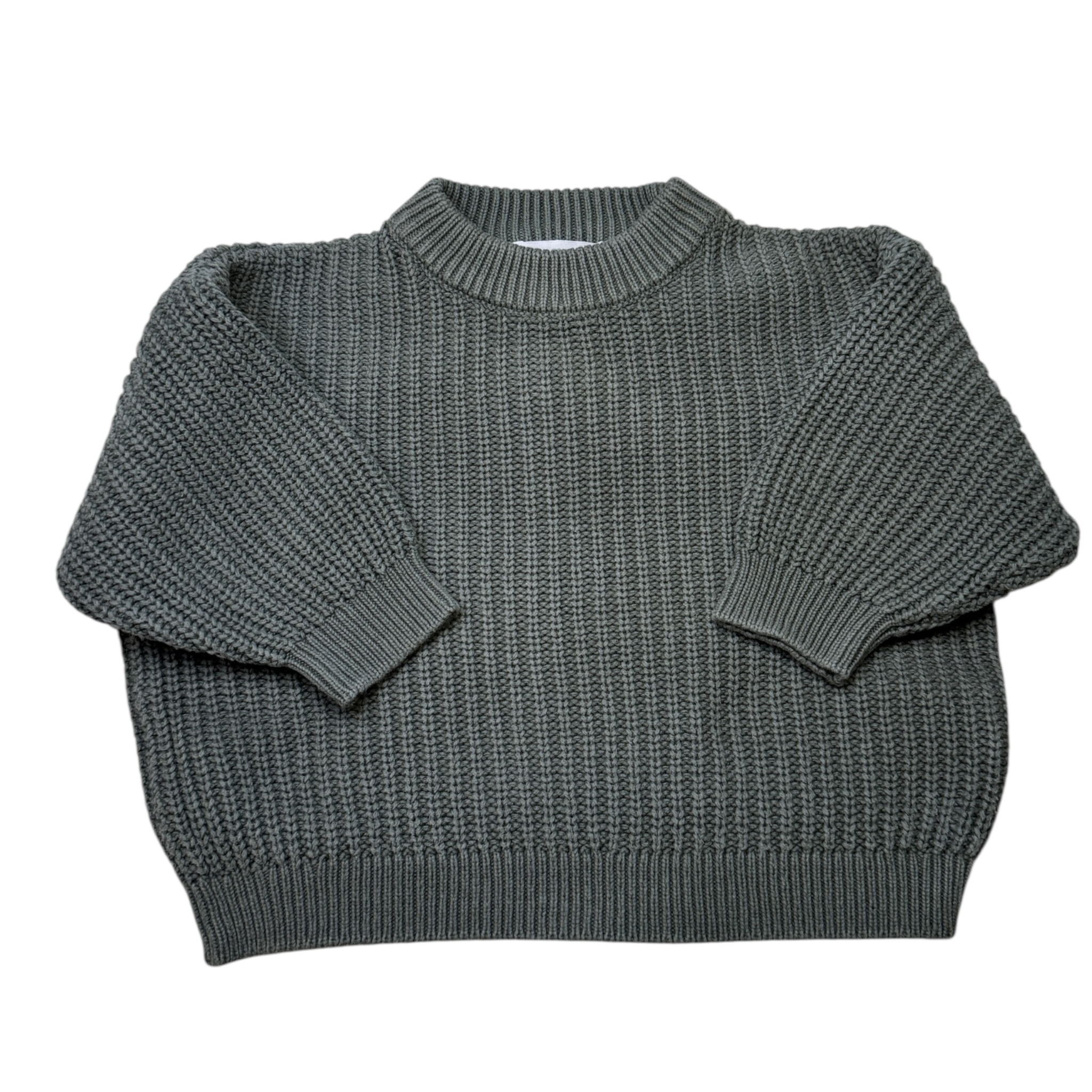 Khaki pletený oversize svetr H&M