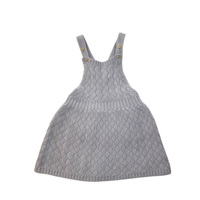 Lila pletené perforované šaty H&M