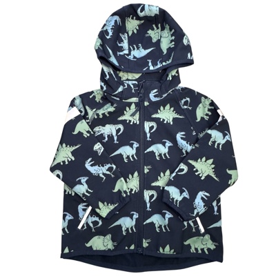 Tmavěmodrá softshellová bunda se vzorem dino H&M