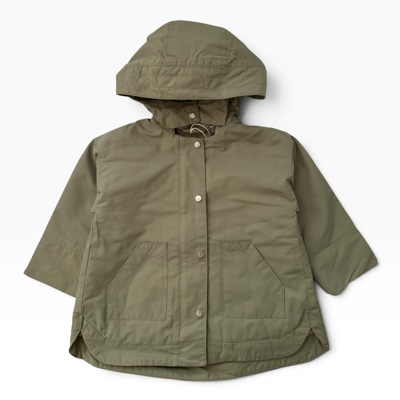 Zelená dívčí parka s kapucí ZARA