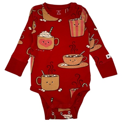 Červené body s kafíčky Lindex