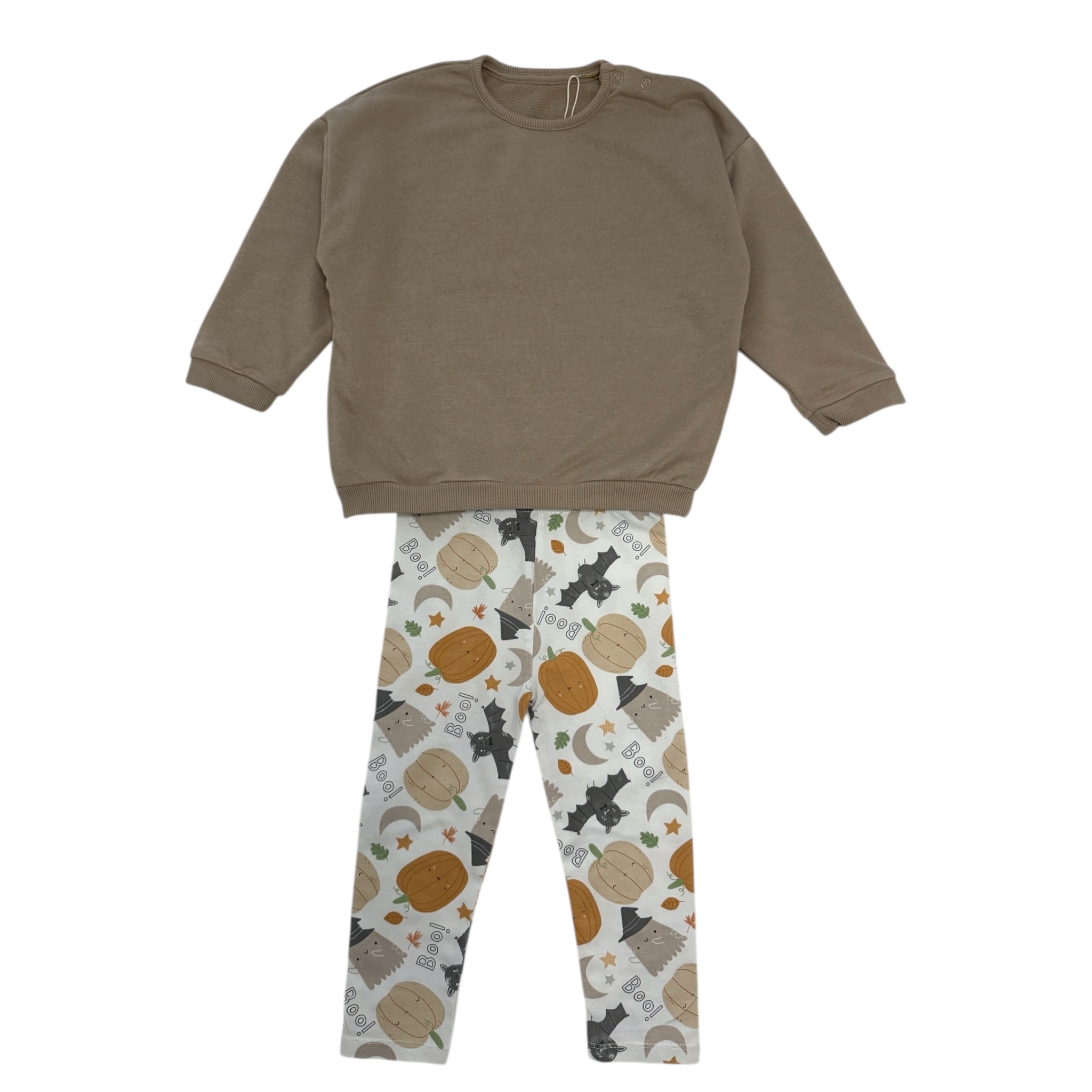 Set béžové mikiny a legíny halloween TU