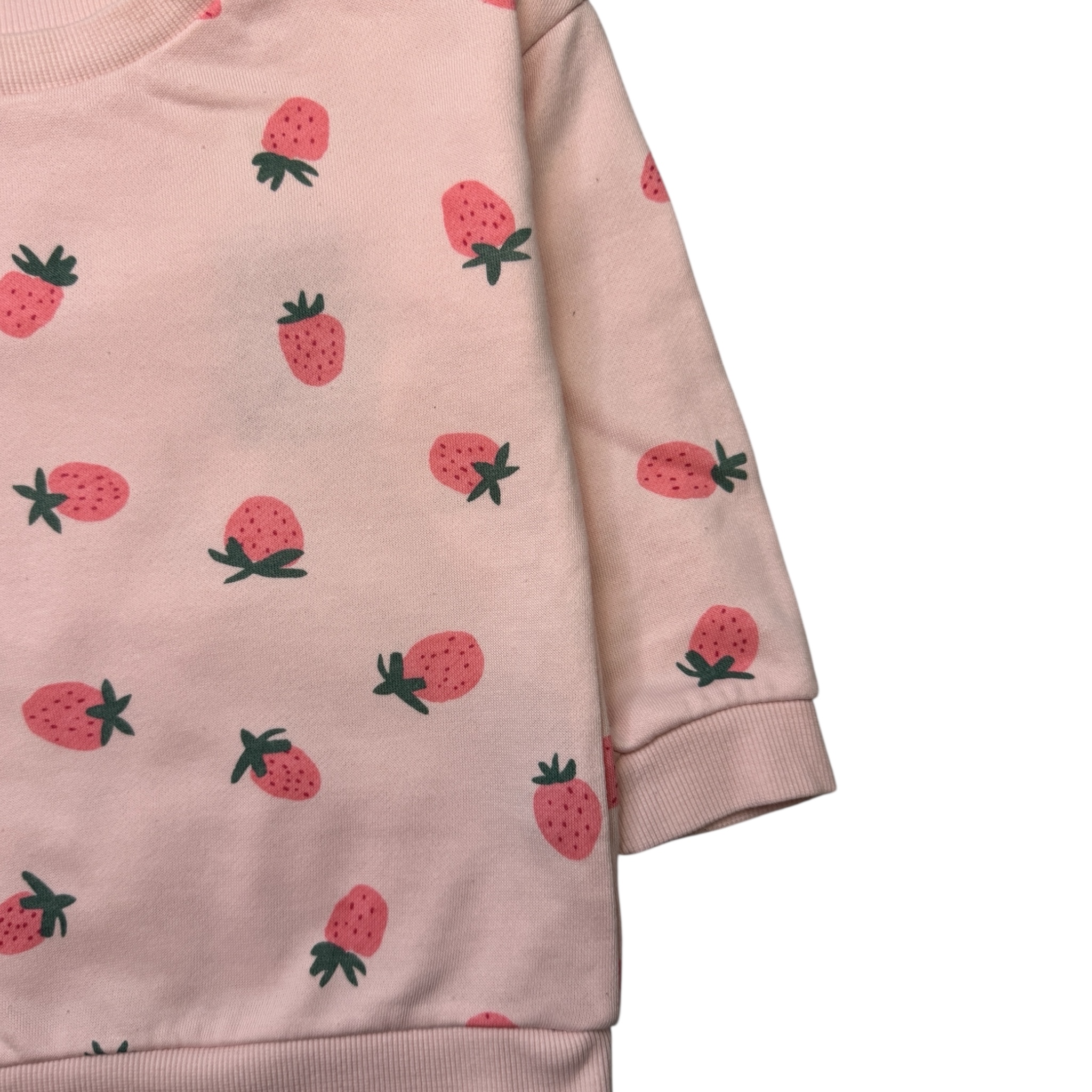 Růžová mikina se vzorem jahod PRIMARK
