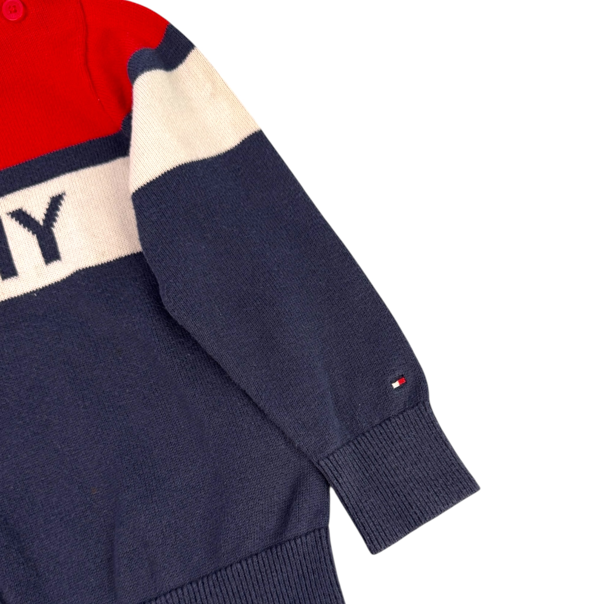 Tmavěmodrý pletený svetr Tommy Hilfiger