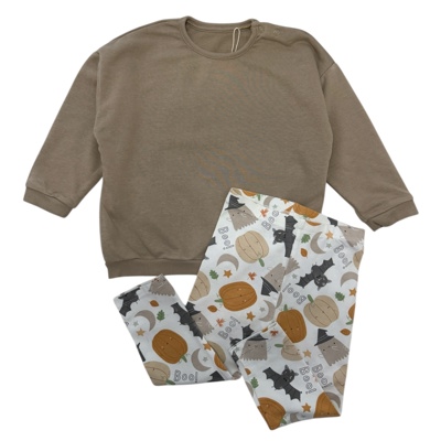 Set béžové mikiny a legíny halloween TU