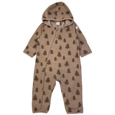 Béžový fleece overal se stromy Lindex