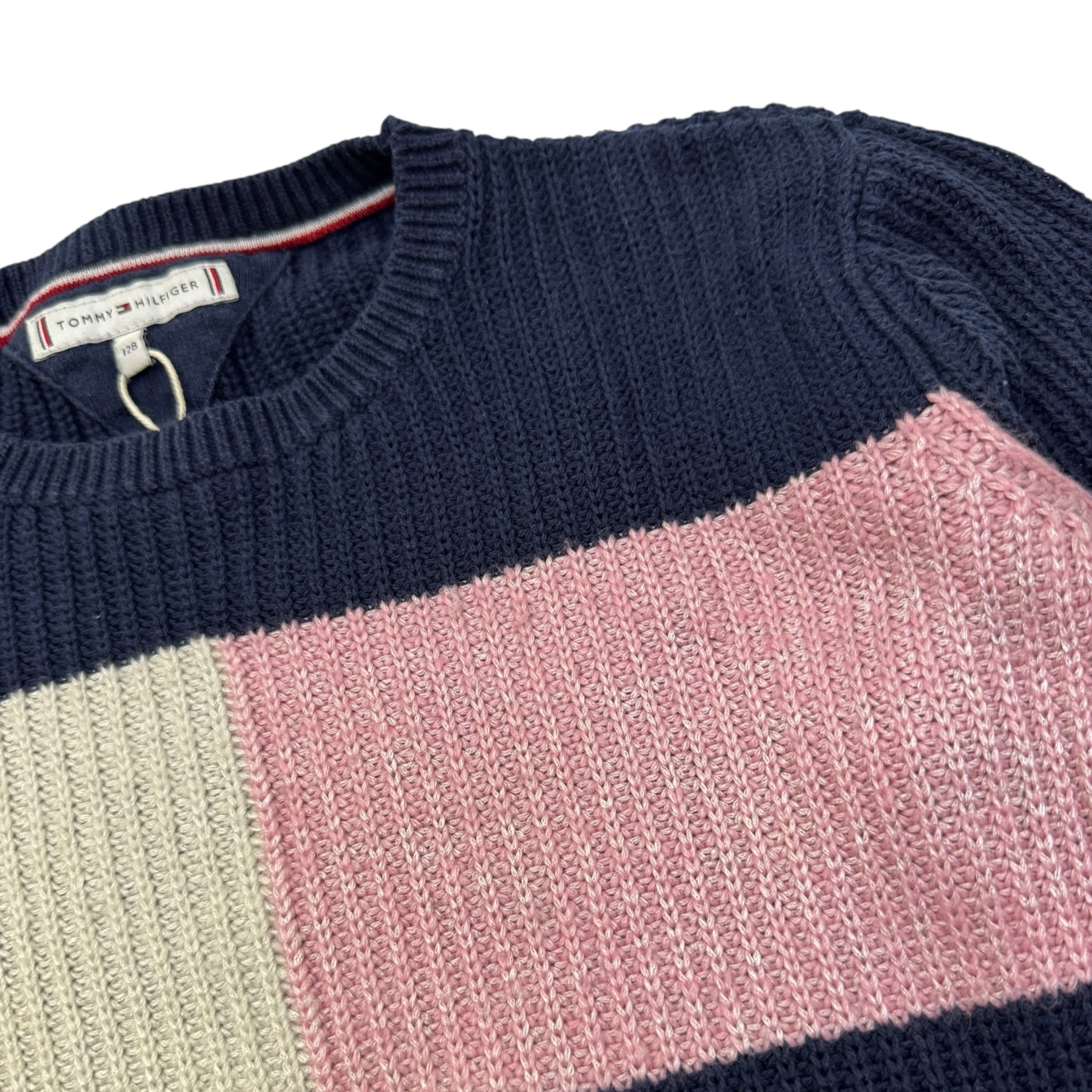 Tmavěmodrý pletený svetr Tommy Hilfiger