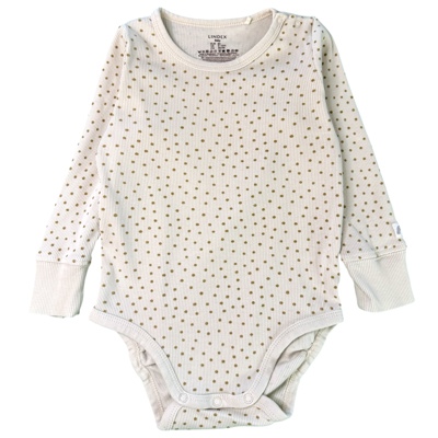 Béžové žebrované body s puntíky Lindex