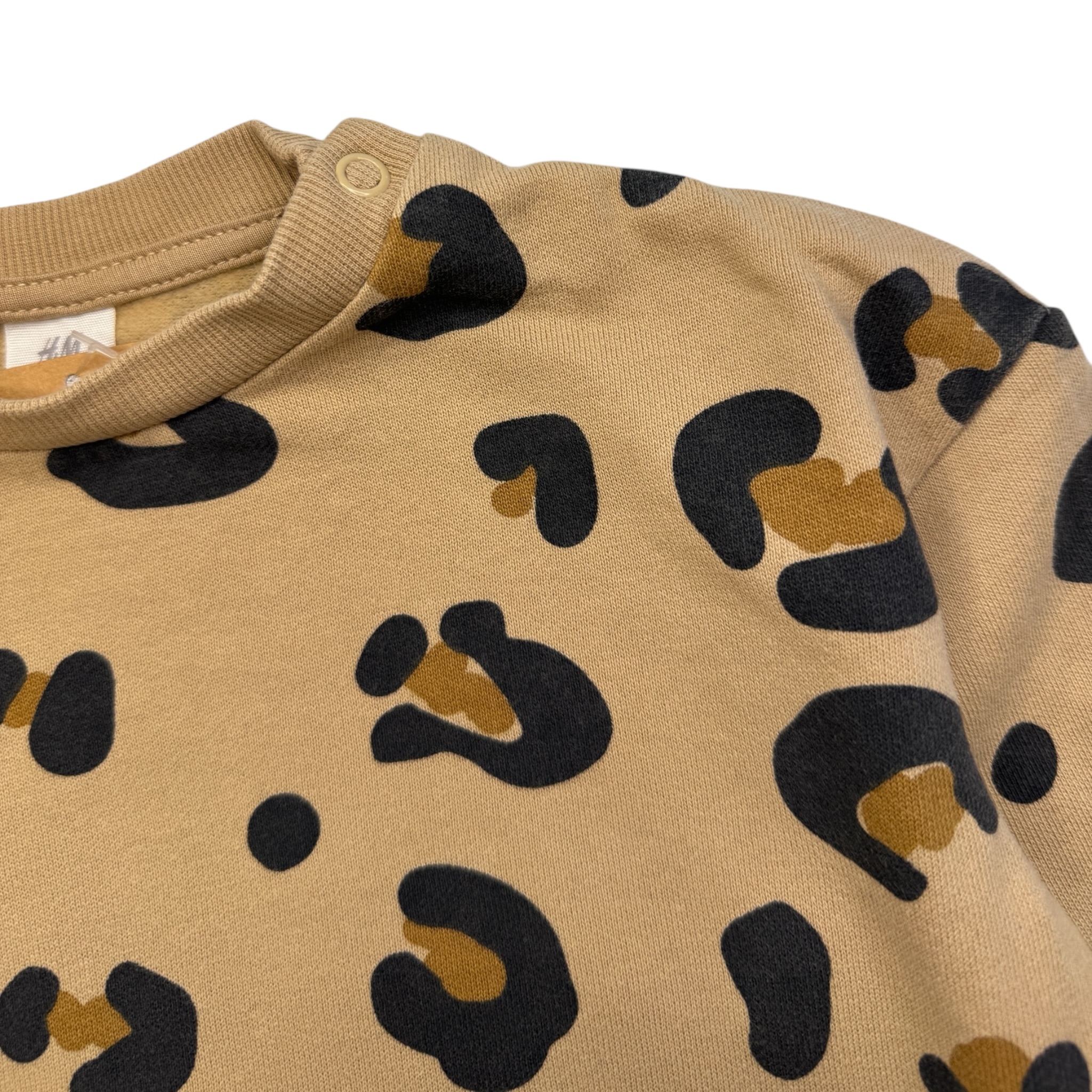 Béžová mikina s leopardím vzorem H&M